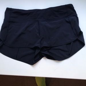 Navy Blue Lululemon Shorts Size 6 (small stain)